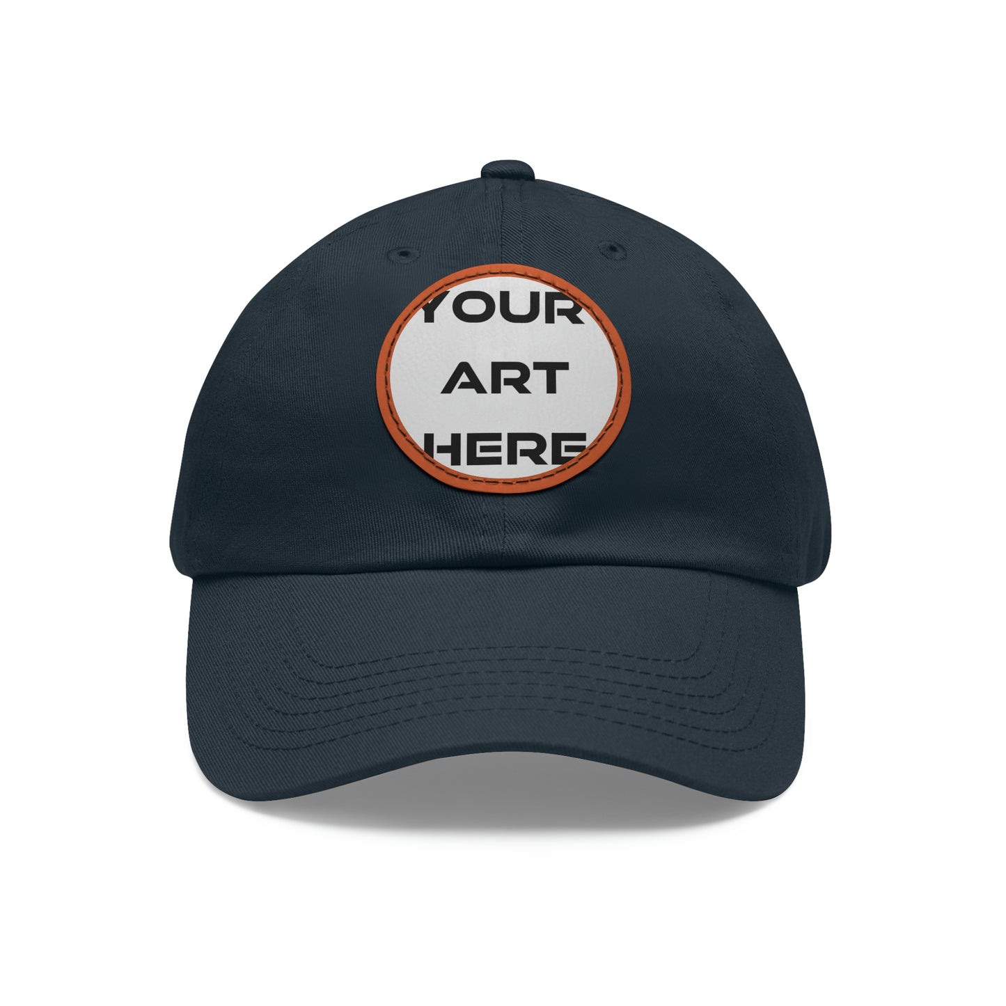 Hat w/ Leather Patch (Round)