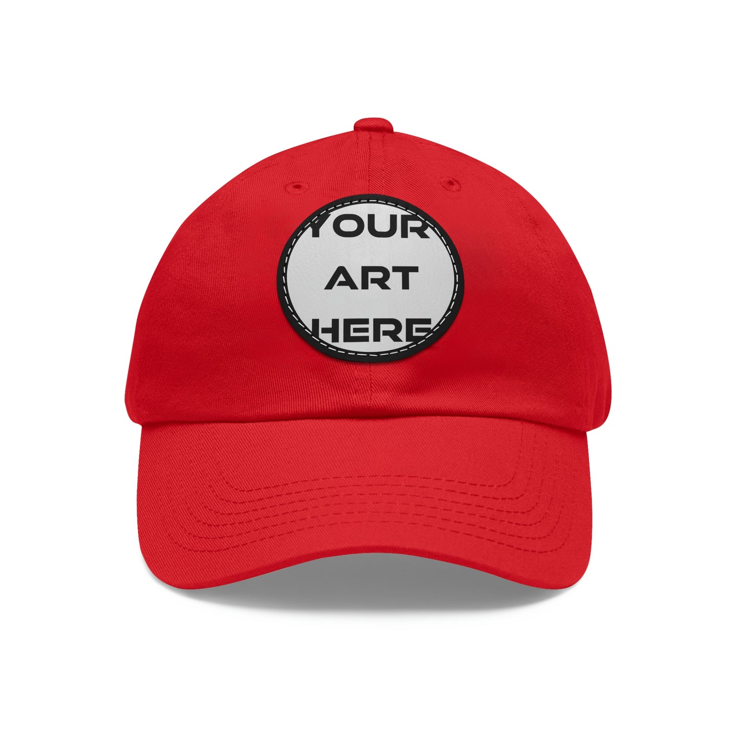 Hat w/ Leather Patch (Round)